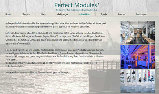 Webpräsenz Perfect Modules!